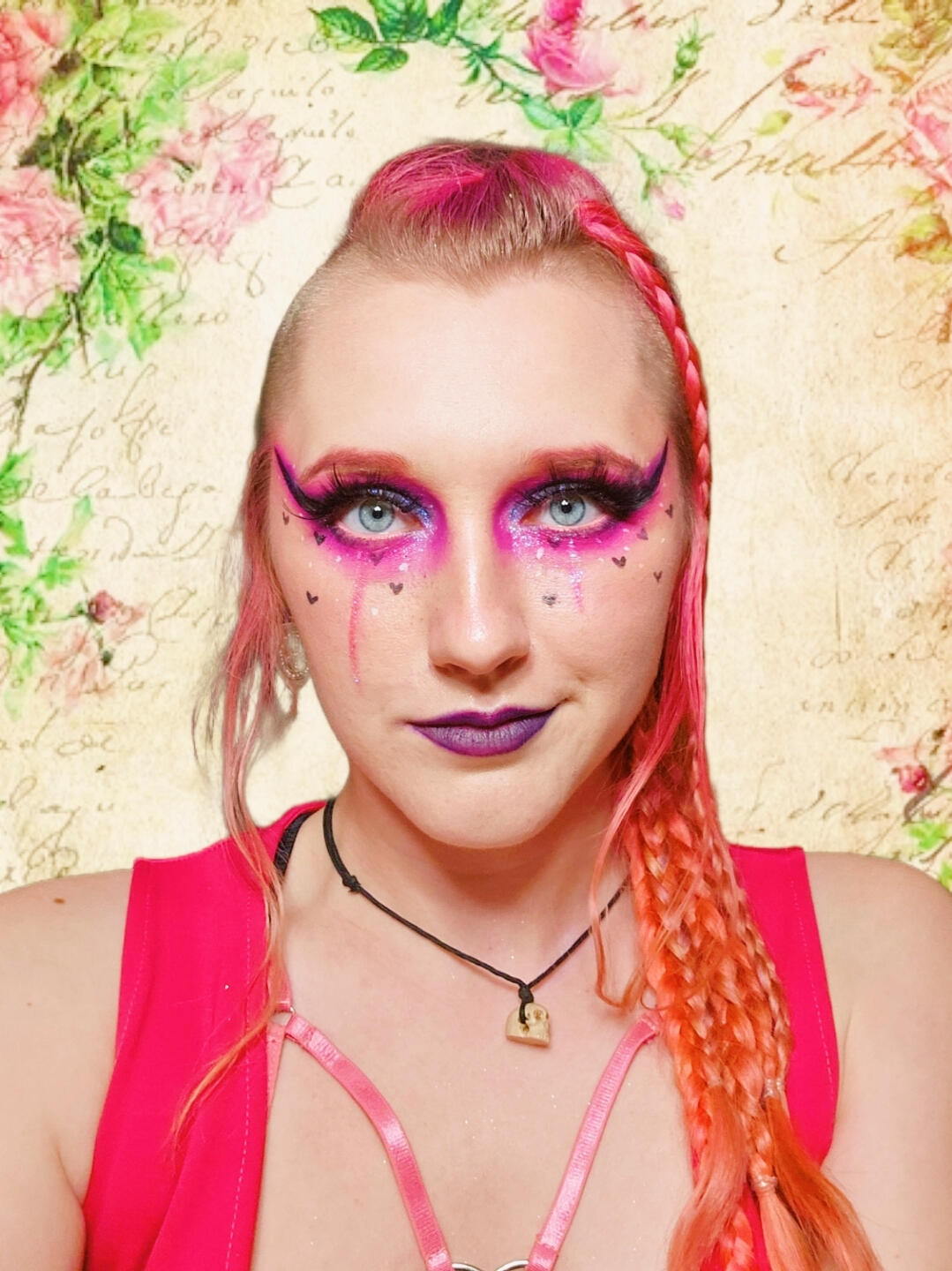 pink glitter makeup