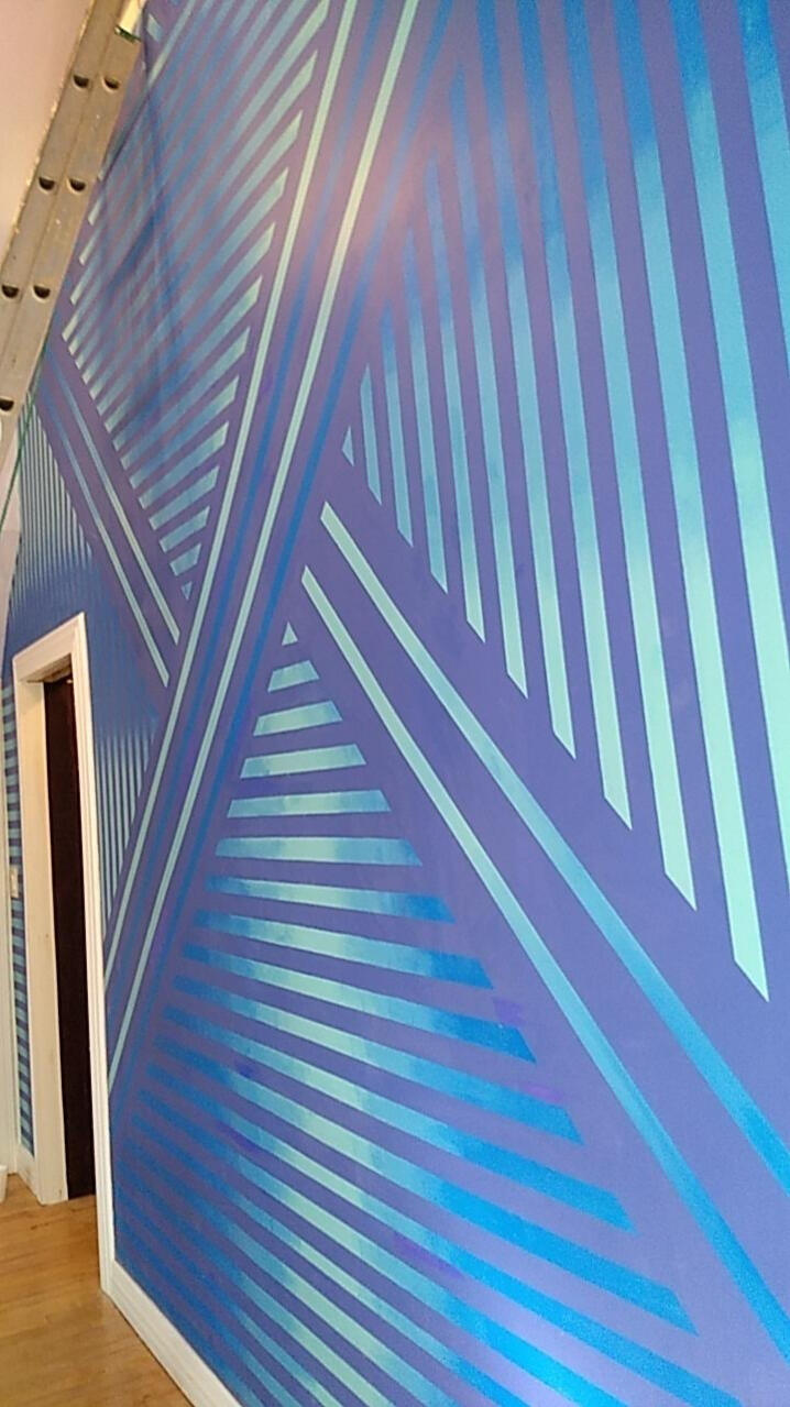 striped wall mural