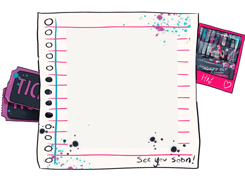 an illustrated image of an art room